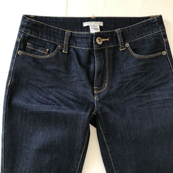 Alberto Makali Distressed Low Rise Boot Cut Denim Jeans - Picture 2 of 8